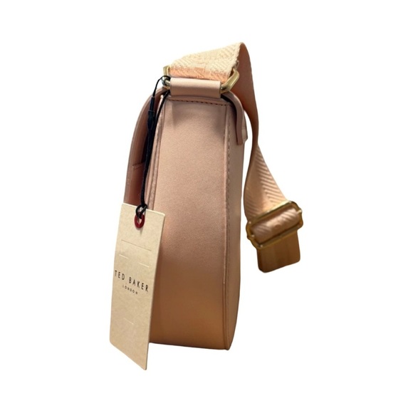 TED BAKER Baby Pink Webbing Darcell Satchel Cross-Body purse New w/tags - Picture 2 of 7
